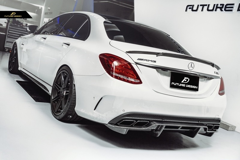 W205 C63 Sedan- PSM style Carbon Rear Diffuser 02